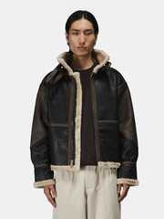 Куртка Alpha Industries Faux Leather B-3 Mod Jacket Espresso (Коричневый)