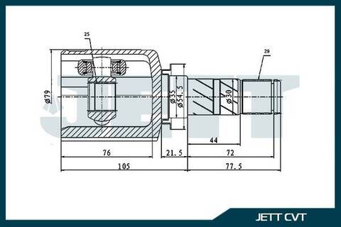 ШРУС внутренний JETT V40-6027