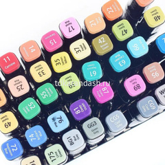 Набор маркеров двусторонних 40 цв, толщина линии 1-7мм в текстильном чехле