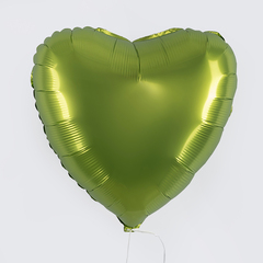 Г 18''/46 см, Сердце, Сатин, Зеленый чай, 1 шт.