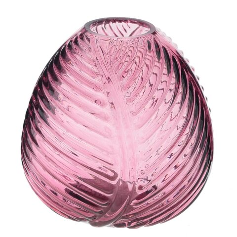 Ваза стеклянная (Высота 12 см) - Розовый