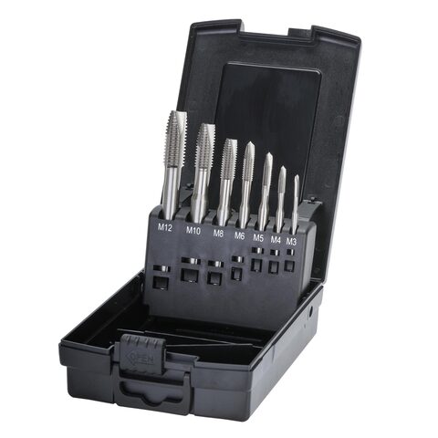 Набор метчиков машинных M3 -M12 HSSE DIN371/376 (B/4-5P) 7пр Terrax by Ruko A245057ETX