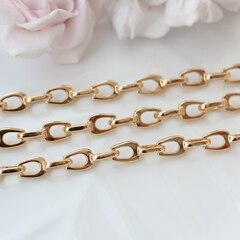 Цепочка с двойным звеном 20*8 мм, позолота, 50 см, А033