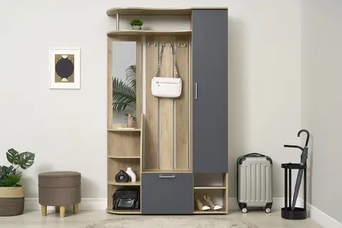 Прихожая Агата ПР-03 дуб каньон / графит