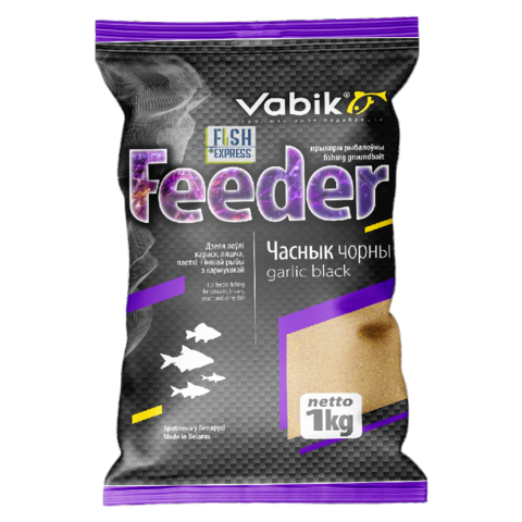 Прикормка Vabik FEEDER Чеснок черный 1кг 10 шт/уп.