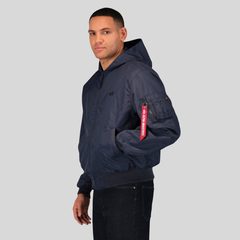 Бомбер Alpha Industries Logo L-2B Hooded Hunter Replica Blue (Синий)