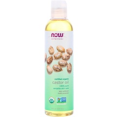 Now Foods, Solutions, сертифицированное органическое касторовое масло, 8 ж. унц. (237 мл)