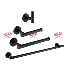 Комплект аксессуаров для ванной Warmer Black Line KBDD-04
