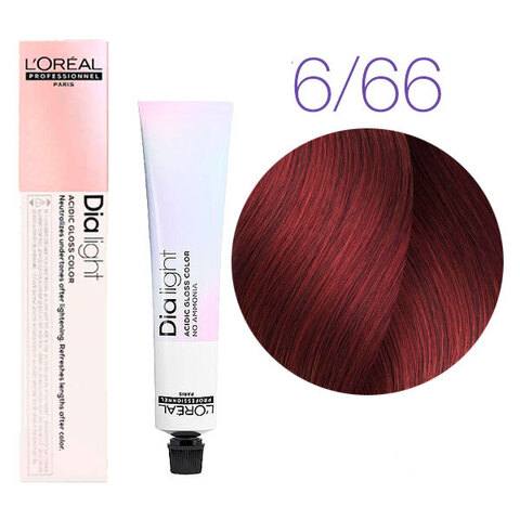 L'Oreal Professionnel Dia light 6.66 (Темный блондин интенсивный красный) - Краска для волос