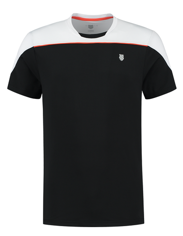 Теннисная футболка K-Swiss Tac Hypercourt Block Crew Tee 3 - jet black/white