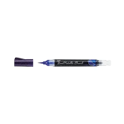 Pentel Dual Metallic Brush (Violet + metallic blue)
