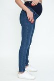 Утепленные джинсы для беременных (SLIM) 11945 синий