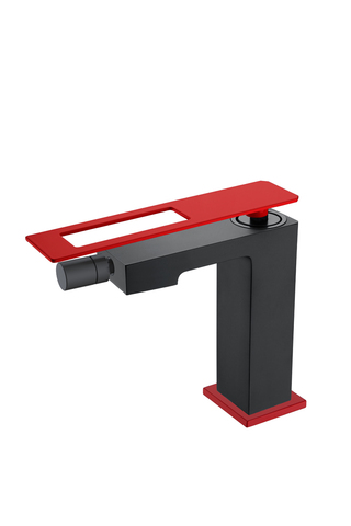 Boheme Q 146-BR Смеситель для биде, цвет: черный матовый/красный