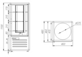 фото 2 Шкаф кондитерский POLUS D4 VM 120-2 (R120Свр) (0109-0102 (коричнево-золотой)) на profcook.ru