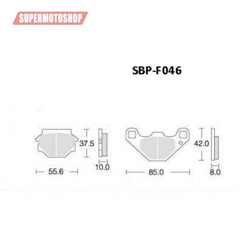 Колодки тормозные Motor Tech SBP-F046 (TRW MCB523, EBC FA067, FA067/3, FA251, FA173),задние