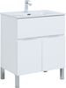 Aquanet 303901 Компл.2 - Тумба Алвита new 70 напольная 1 ящ., 2 дв. цв.белый матовый (303901)