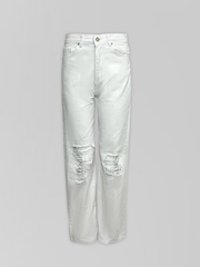 Джинсы RR Denim 662 прямые однотонные с дырками сзади