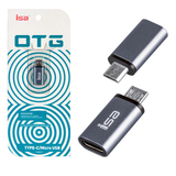 Переходник OTG Type-C на Micro USB ISA G-05 (Серый)