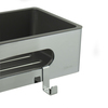 Lemark 9771043 Полка для душа прямая Lemark SHELF LINE из нерж. стали с крючками, хром/вставка-пластик графит
