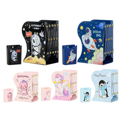 
          Подставка-лоток для книг Basir, металлическая, на 3 отделения, яркий дизайн, 6 цветов