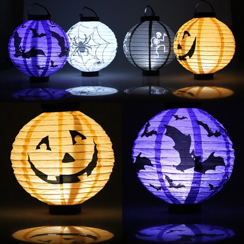 Ужасы декорация Фонарики бумажные — Halloween Decoration LED Paper Lamp