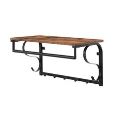 Вешалка настенная 30х60х31.7 см, Vasagle, Лофт, LCR11BX, корич-черн