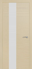 Межкомнатная дверь V-I / Цвет Капучино / Остекление "Лакобель белое" / Двери Верда