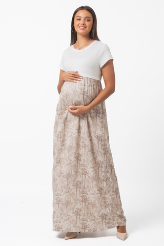 Платье для беременных и кормящих 15868 мокко-тофу