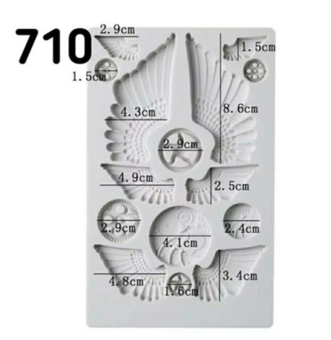 Молд Крылья Стипанк, Арт.PO-0710, силикон