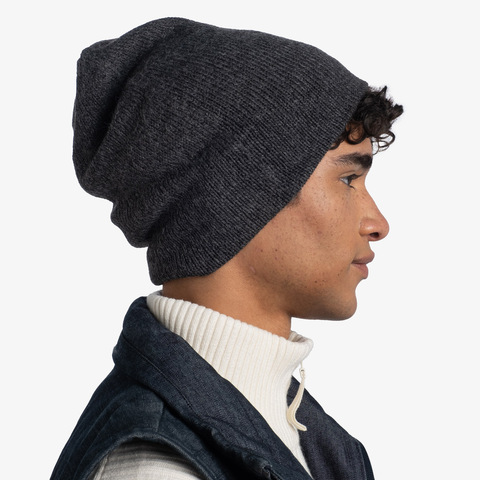 Картинка шапка вязаная Buff Hat Knitted Jarn Graphite - 4