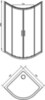 Aquanet 243615 AE10-Q-90x90U-CP Aquanet Practic, огр. 900х900мм, 1/4 R550, хром, полоска, 6мм (243615)