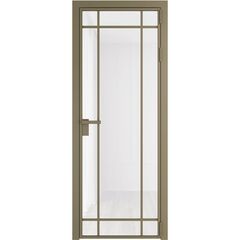 Алюминиевая дверь 5AG шампань остеклённая