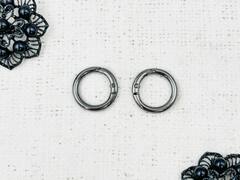 Кольцо-карабин для сумок, d 2 см, тёмный никель