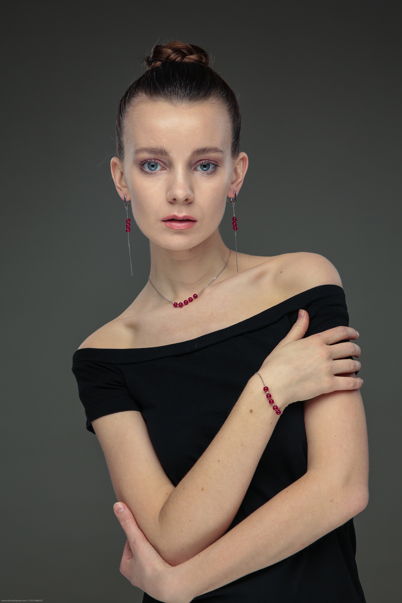 Серьги с рубеллитом