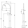 Gessi Goccia Напольный смеситель для раковины (без встраиваемой части), цвет: черный 33624#299