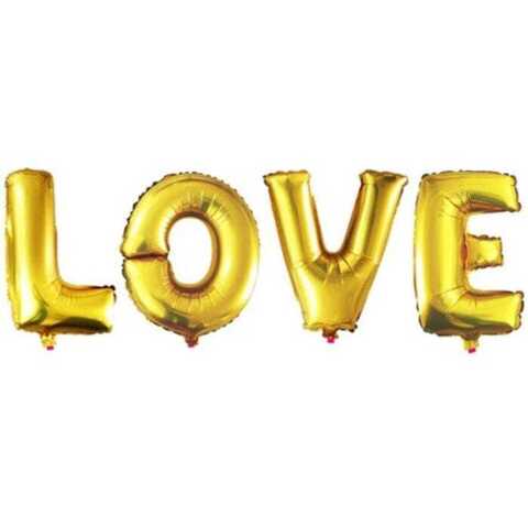 К Надпись, Love, Золото, 16