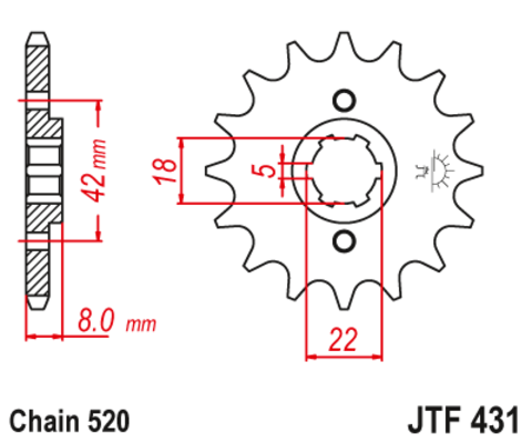 Звезда ведущая JTF431 14