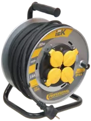 Катушка УК30 на мет с т/з 4 места 2Р+PЕ/30м КГ 3х1,5мм2 IP44 "Professional" WKP16-16-04-30-44