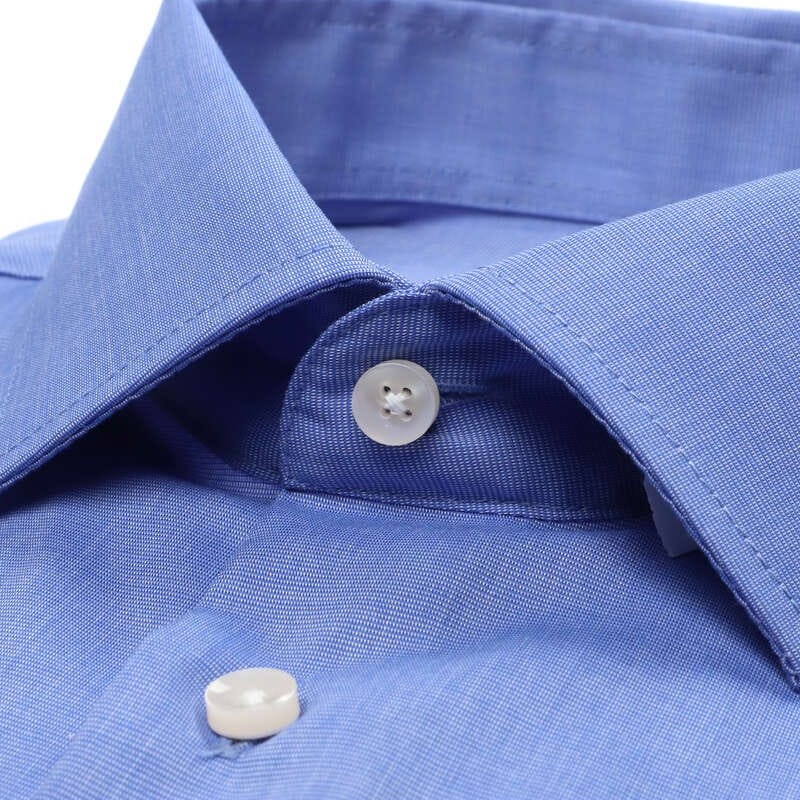 Сорочка мужская Seidensticker Slim Fit 01.666261-11 синяя, короткий рукав