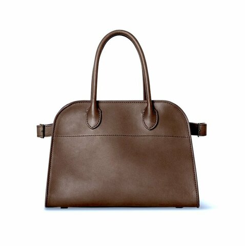 Кожаная сумка The Row Margaux, темно-коричневый