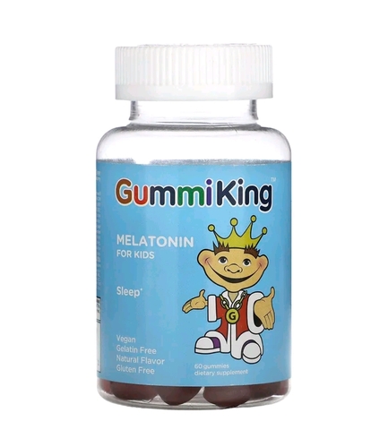 Gummi king, Мелатонин для детей, со вкусом клубники, 60 жевательных таблеток