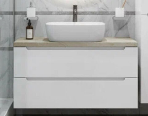 BelBagno ETNA100BL-KEPBO-1302-SET Тумба со столешницей и накладной раковиной подвесная ETNA 100 BelBagno, etna100bl-kepbo-1302-set