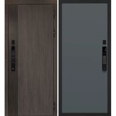 Купить Входная дверь Вертикаль смарт дымчатый камень дуб морёный панель гладкая графит