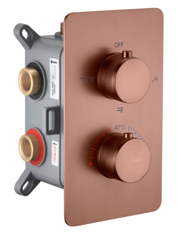 Boheme 134-3-BRB Смеситель встроенный с термостатом 3-х проходной CELL BRUSHED BRONZE