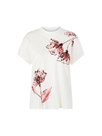 Marc Cain Футболка с цветочным принтом, декорированная бисером