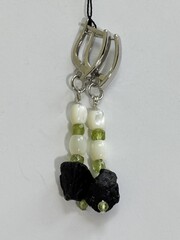 Шерловый (серьги из натуральных камней)
