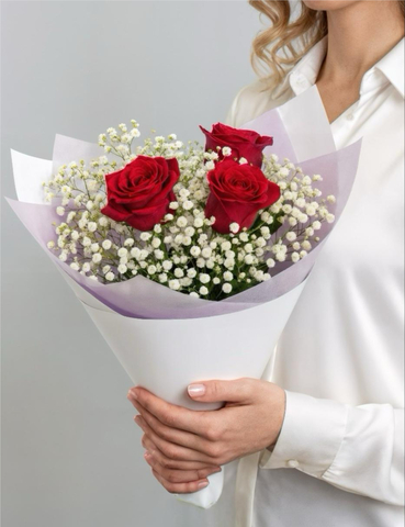 Букет с розами Алые паруса