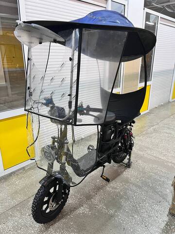 Тент-дождевик для электровелосипеда