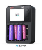 Зарядное устройство ISDT C4 EVO для цилиндрических батарей AA /AAA / 18650 / до 26700, 25W (DC - QC2.0/3.0/PD), 3A, x4