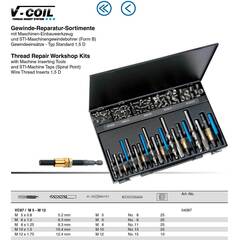 Набор для восстановления резьбы VC87 М5-М12 130пр V-Coil Machine Volkel 04087